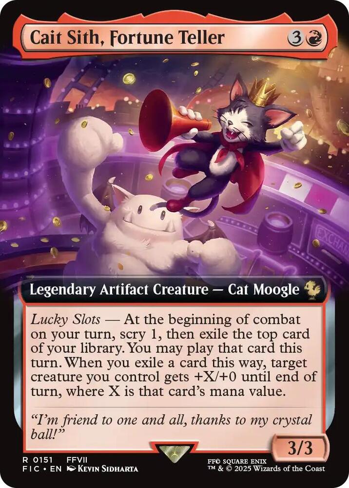 Cait Sith, Fortune Teller 151 (Commander: FINAL FANTASY)  - Extended Art Foil | Good Games Morley