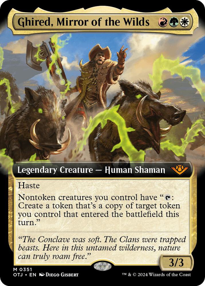 Ghired, Mirror of the Wilds 351/286 (Outlaws of Thunder Junction)  - Extended Art Foil | Good Games Morley