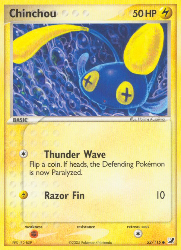 Chinchou (52/115) [EX: Unseen Forces] | Good Games Morley
