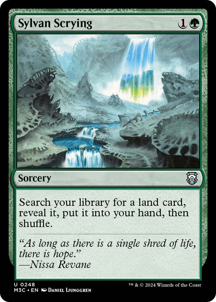 Sylvan Scrying (Ripple Foil) [Modern Horizons 3 Commander] | Good Games Morley