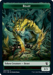 Beast (007) // Spider Double-Sided Token [Innistrad: Midnight Hunt Commander Tokens] | Good Games Morley