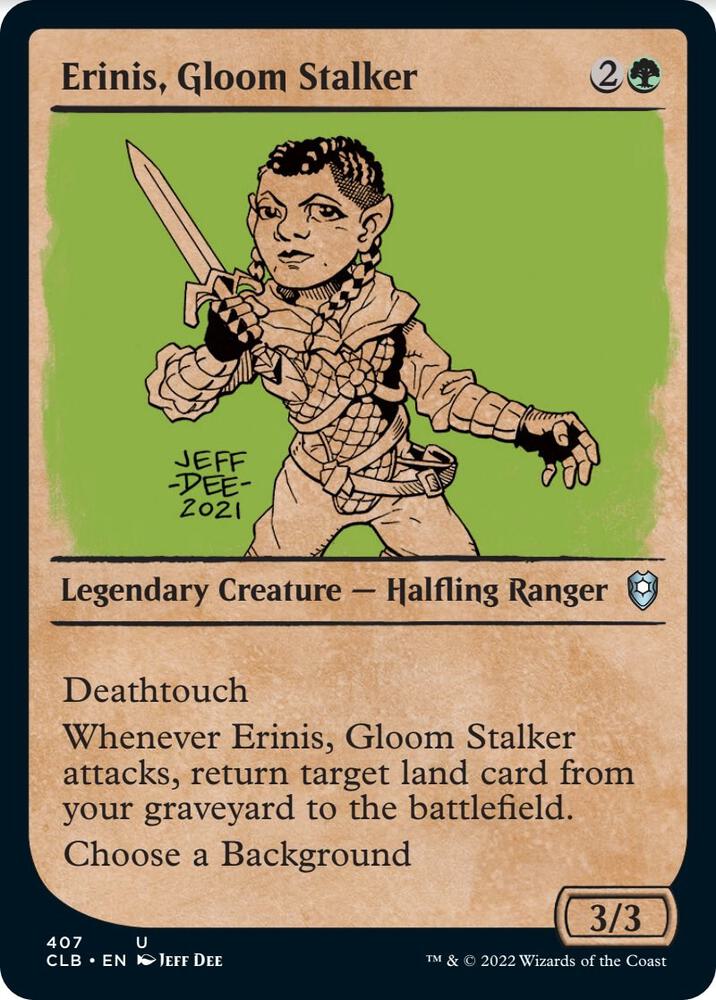 Erinis Gloom Stalker Showcase 407 (Commander Legends: Battle for Baldur's Gate)  - Foil | Good Games Morley