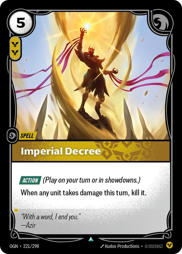 Imperial Decree 221/298 (Origins)  | Good Games Morley