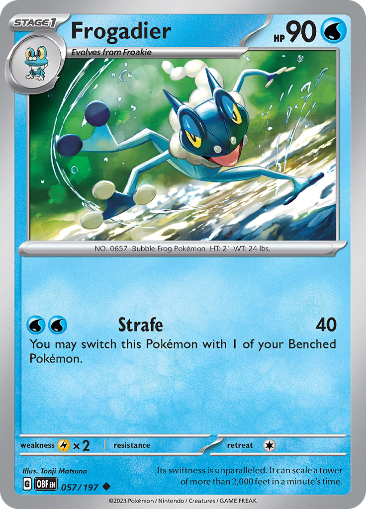 Frogadier (057/197) [Scarlet & Violet: Obsidian Flames] | Good Games Morley