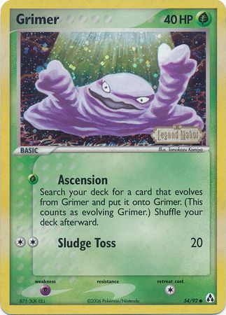 Grimer (54/92) (Stamped) [EX: Legend Maker] | Good Games Morley