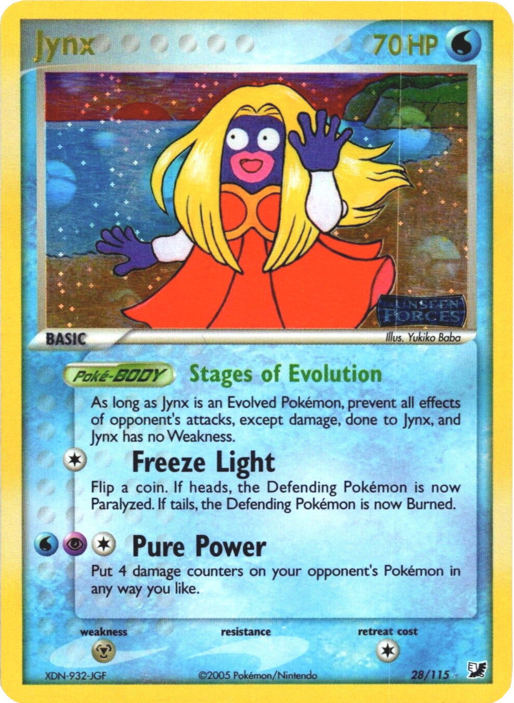 Jynx (28/115) (Stamped) [EX: Unseen Forces] | Good Games Morley