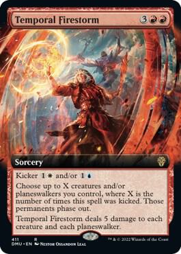 Temporal Firestorm Extended Art 411/281 (Dominaria United)  | Good Games Morley