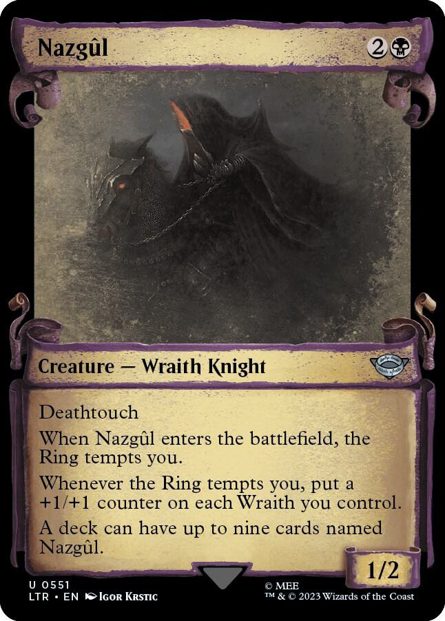 Nazgûl 551 (Universes Beyond: The Lord of the Rings: Tales of Middle-earth)  - Showcase Scroll Foil | Good Games Morley