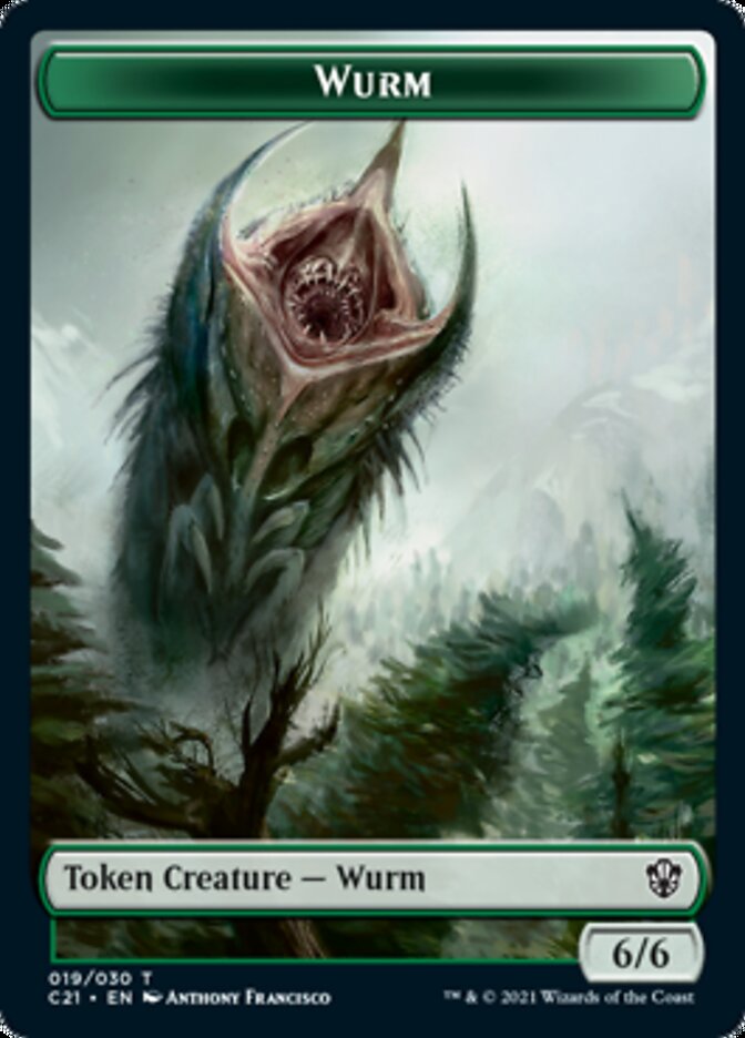 Wurm // Kraken Double-Sided Token [Commander 2021 Tokens] | Good Games Morley