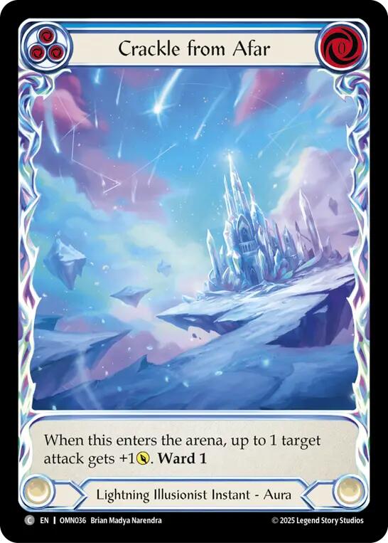 Crackle From Afar (Extended Art) [OMN036] (Omens of the Third Age)  Cold Foil | Good Games Morley
