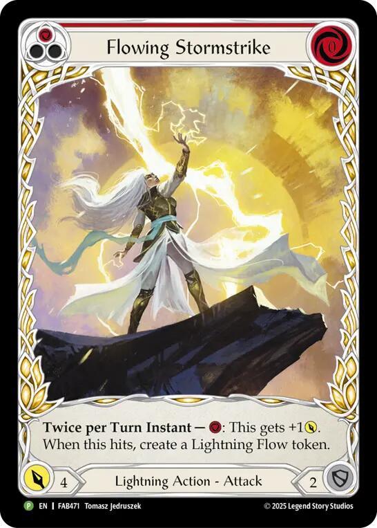Flowing Stormstrike [FAB471] (Promo)  Rainbow Foil | Good Games Morley