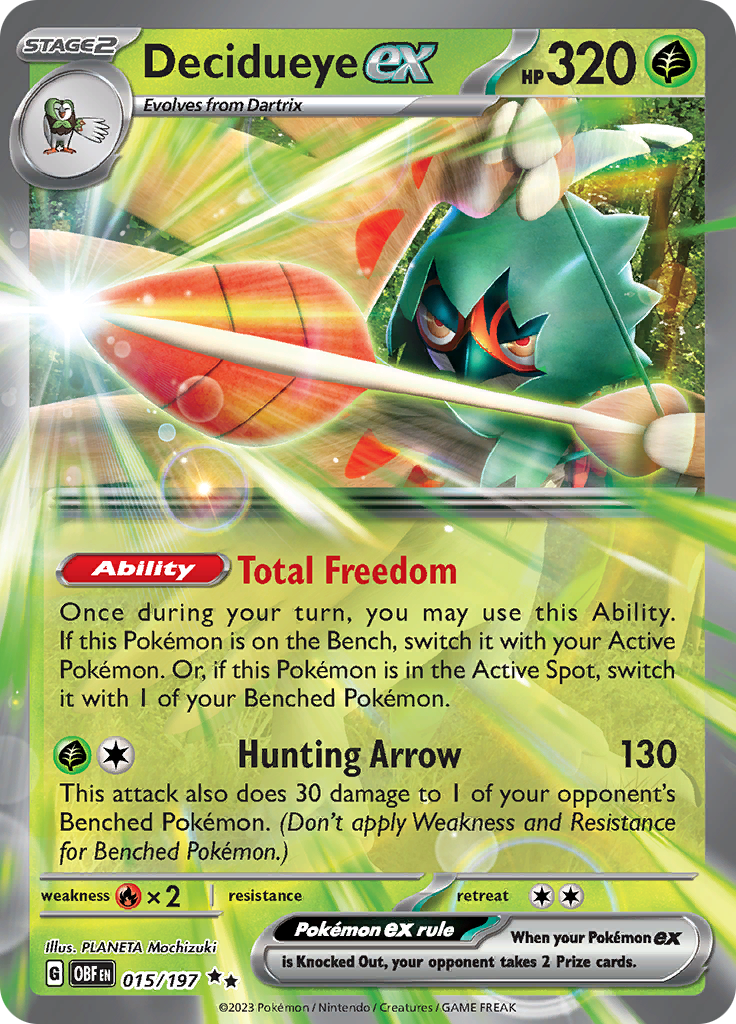 Decidueye ex (015/197) [Scarlet & Violet: Obsidian Flames] | Good Games Morley