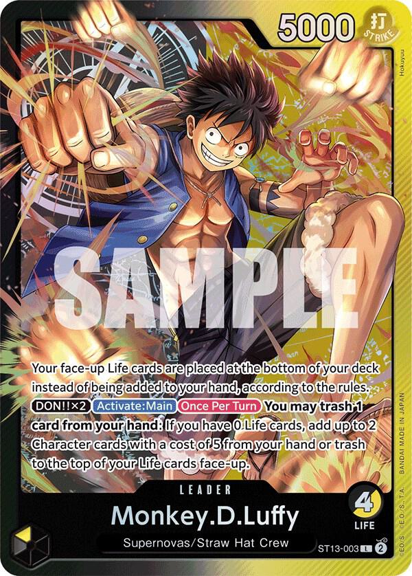Monkey.D.Luffy ST13-003 (Ultra Deck: The Three Brothers)  - Foil | Good Games Morley