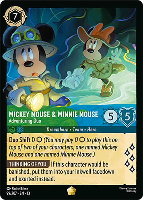 Mickey Mouse & Minnie Mouse - Adventuring Duo (99/204) [Attack of the Vine!] | Good Games Morley