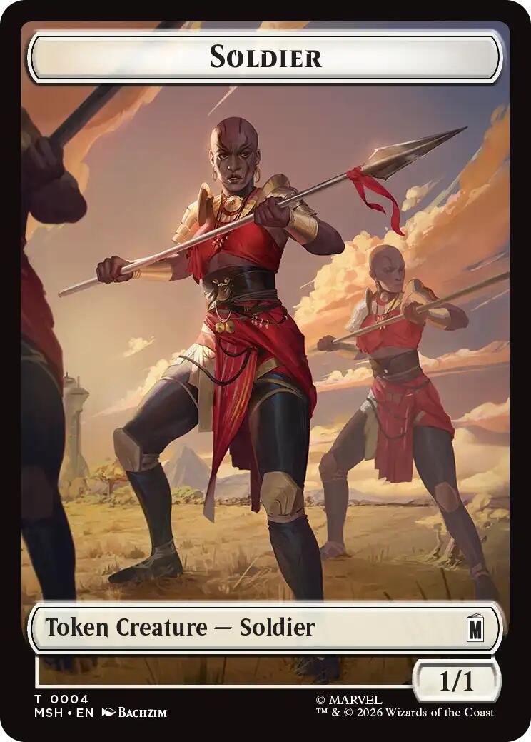 Soldier // Goat Double-Sided Token [Marvel Super Heroes Commander Tokens] | Good Games Morley
