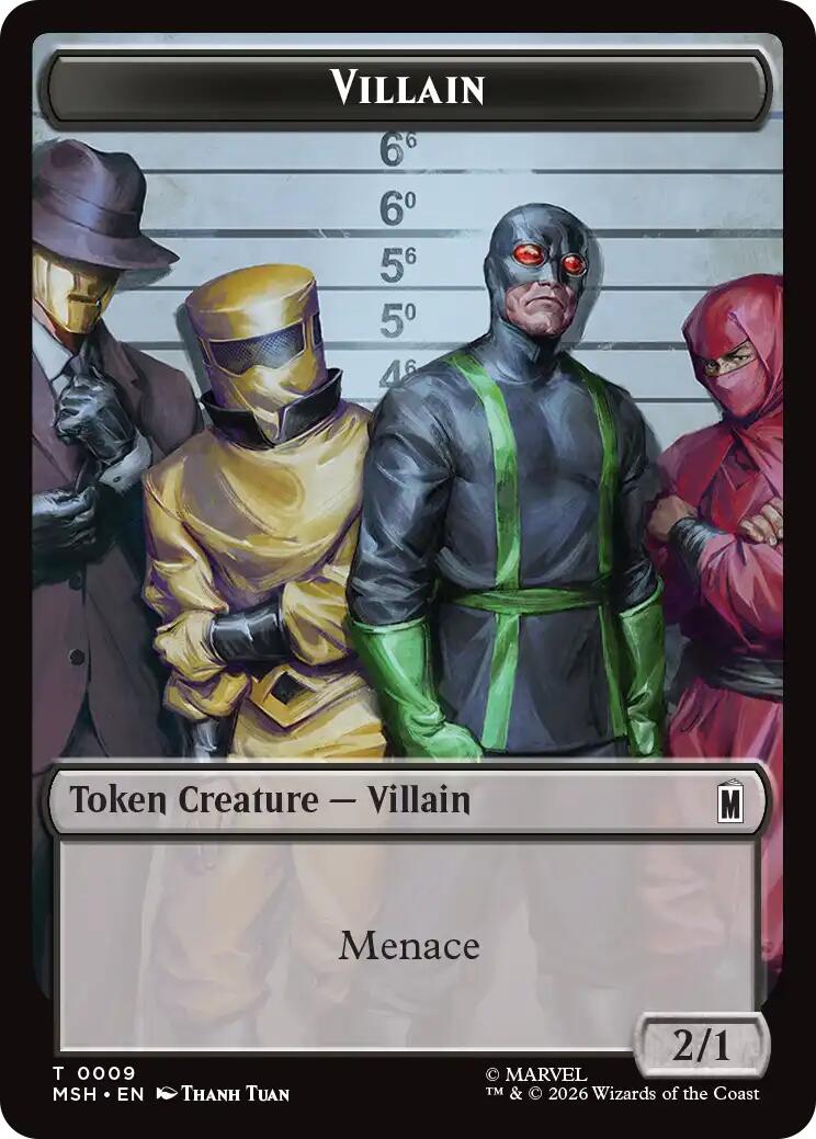 Villain // Robot Villain Double-Sided Token (009//020) [Marvel Super Heroes Tokens] | Good Games Morley