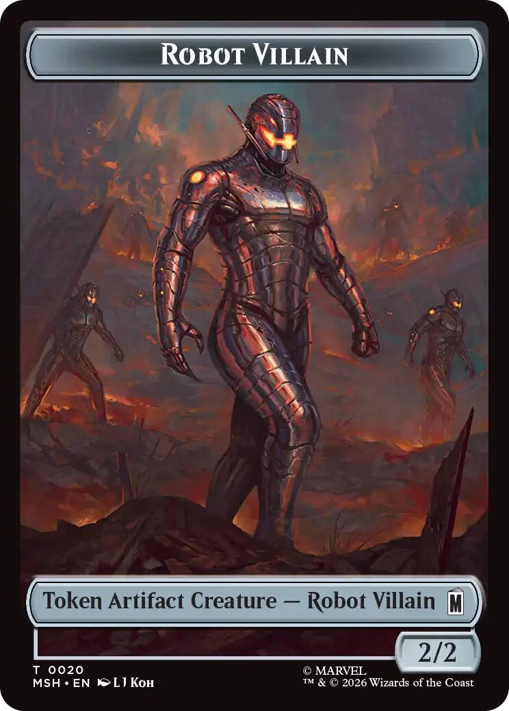 Villain // Robot Villain Double-Sided Token (009//020) [Marvel Super Heroes Tokens] | Good Games Morley