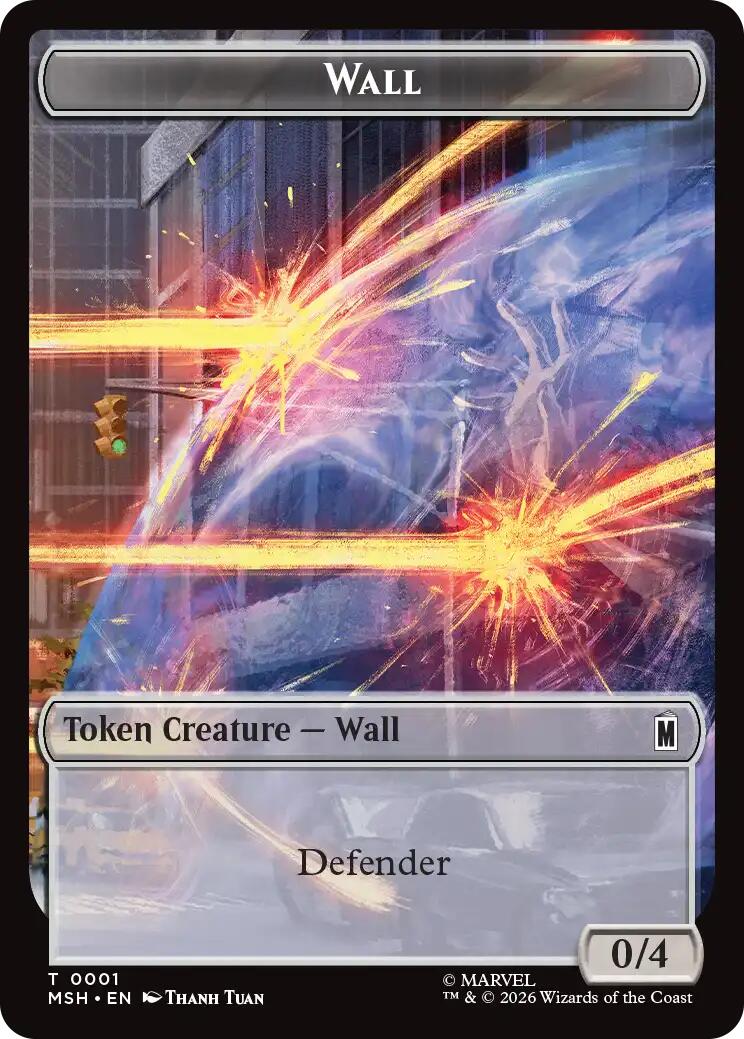 Wall // Alien Double-Sided Token [Marvel Super Heroes Tokens] | Good Games Morley