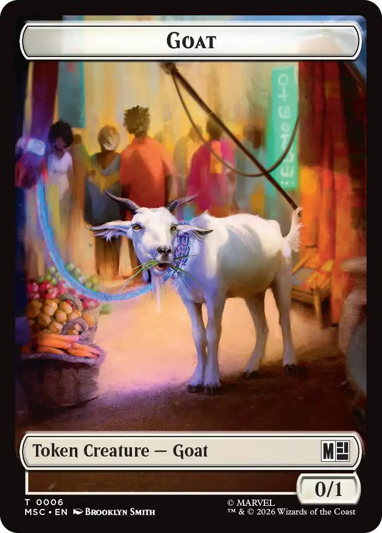 Goat // Construct Double-Sided Token [Marvel Super Heroes Commander Tokens] | Good Games Morley
