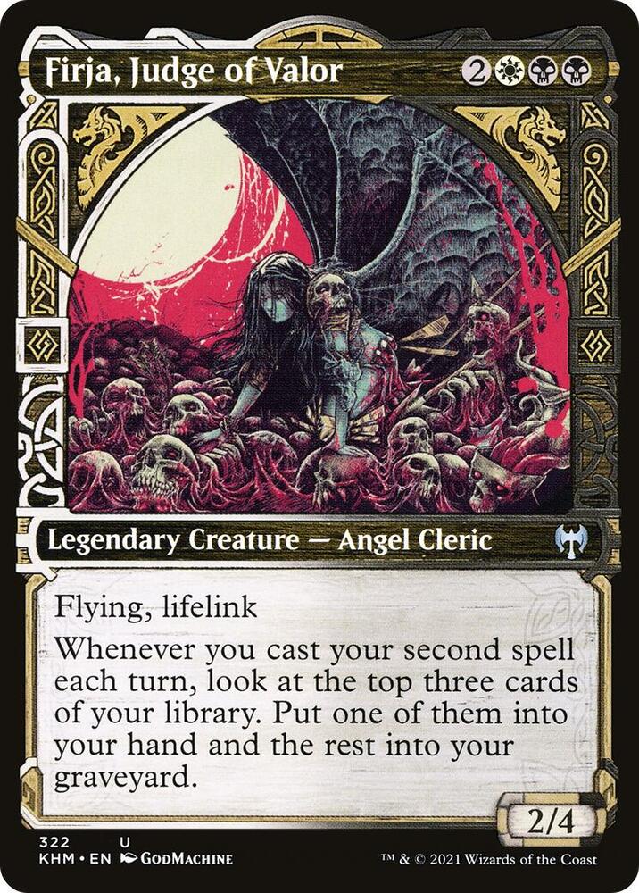 Firja, Judge of Valor 322/285 (Kaldheim)  - Showcase Foil | Good Games Morley
