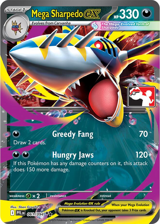Mega Sharpedo ex (061/094) [Prize Pack Series Nine] | Good Games Morley