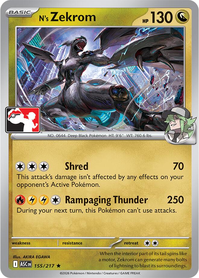 N's Zekrom (155/217) [Prize Pack Series Nine] | Good Games Morley