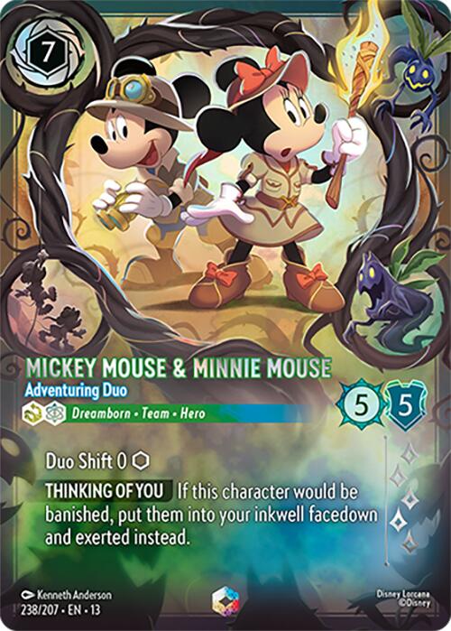 Mickey Mouse & Minnie Mouse - Adventuring Duo (Enchanted) (238/207) [Attack of the Vine!] | Good Games Morley