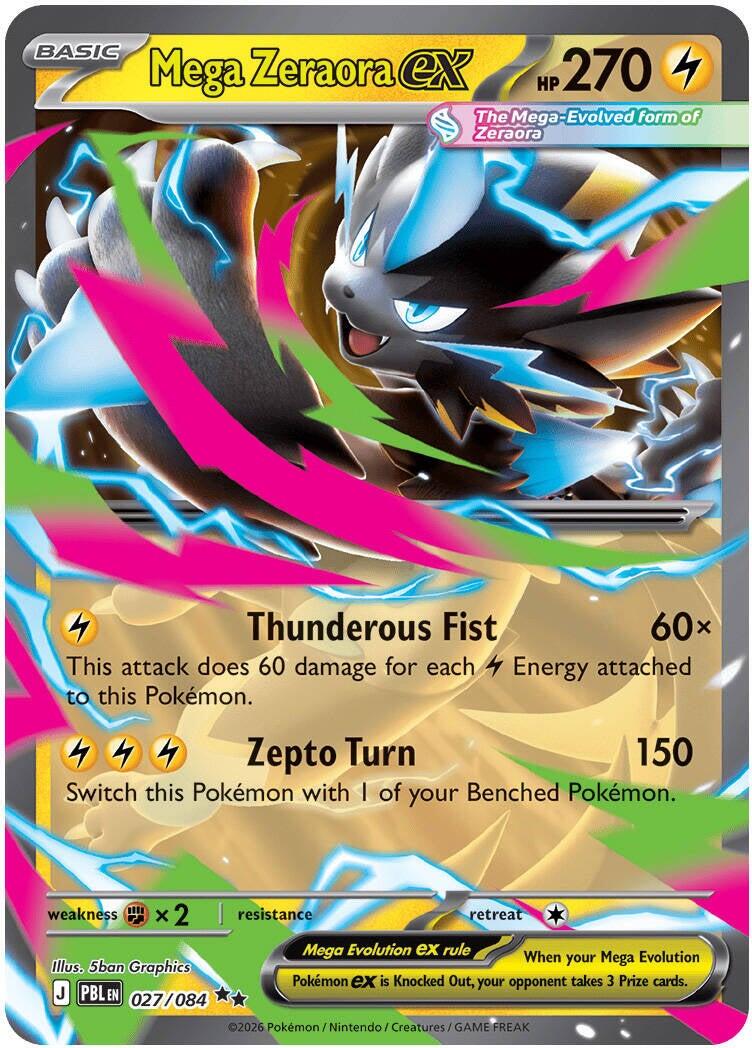 Mega Zeraora ex (027/084) [Mega Evolution: Pitch Black] | Good Games Morley