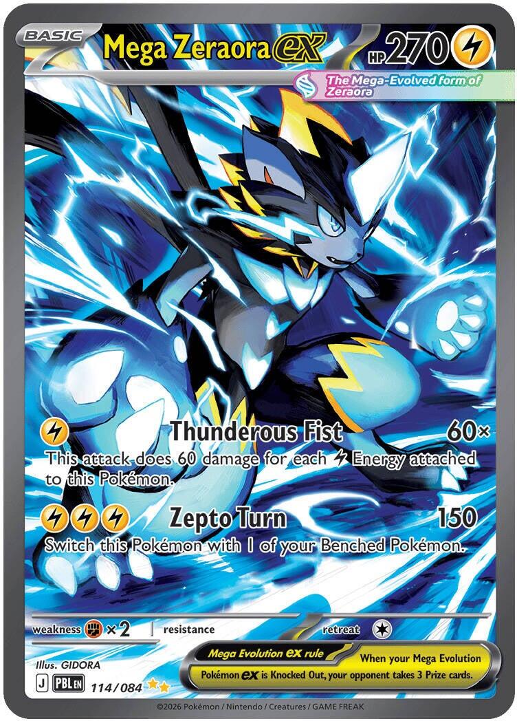 Mega Zeraora ex (114/084) [Mega Evolution: Pitch Black] | Good Games Morley