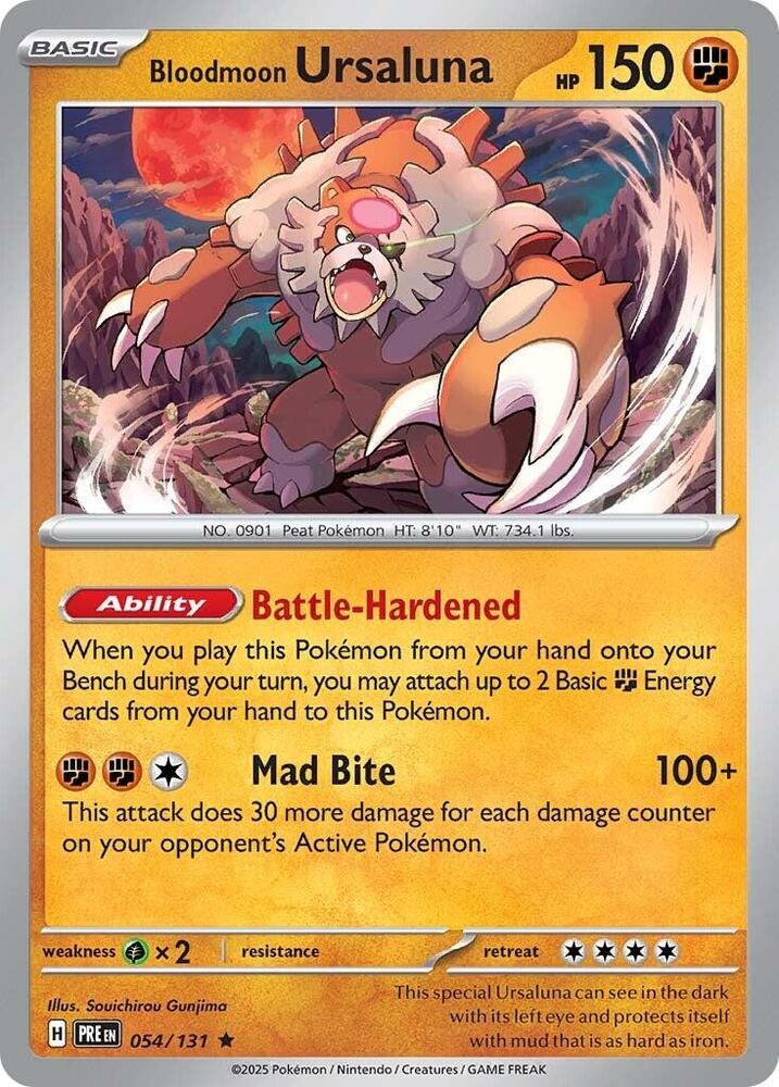 Bloodmoon Ursaluna (054/131) [Scarlet & Violet: Prismatic Evolutions] | Good Games Morley