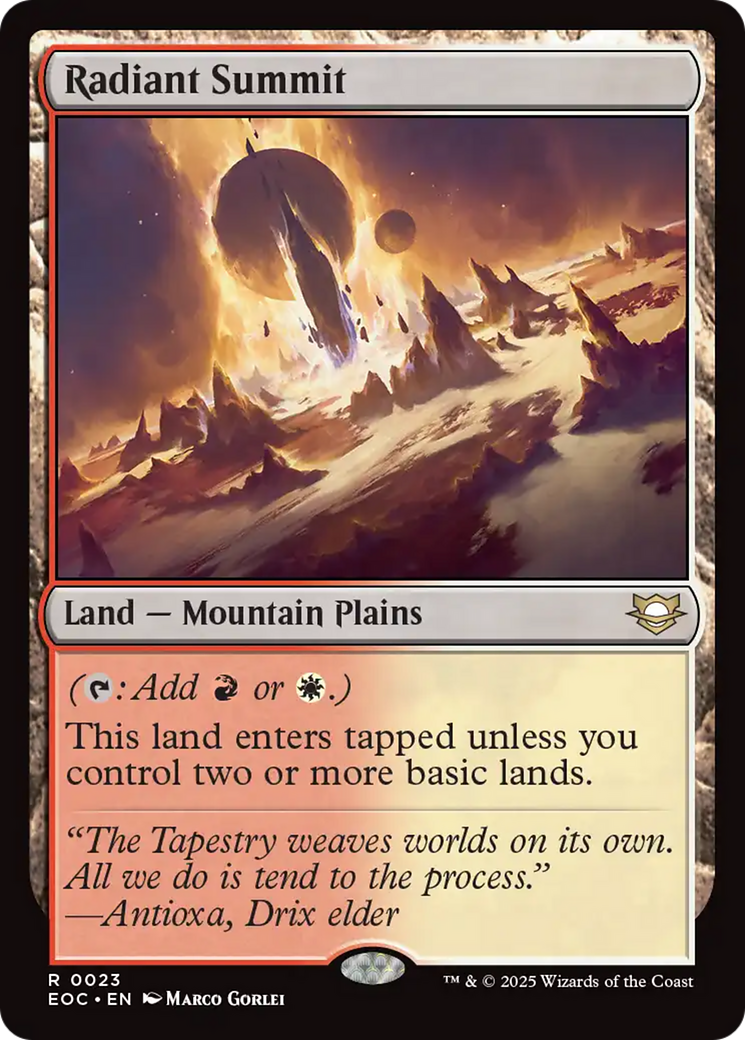 Radiant Summit [Edge of Eternities Commander] | Good Games Morley