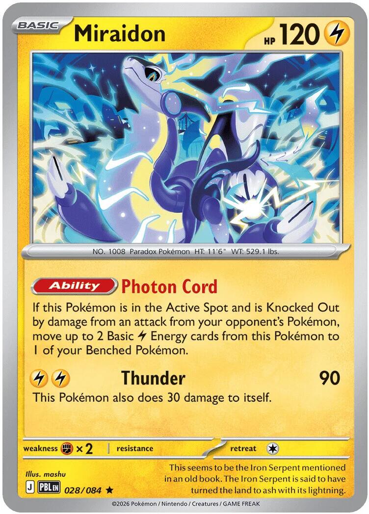Miraidon (028/084) (Deck Exclusive) [Mega Evolution: Pitch Black] | Good Games Morley