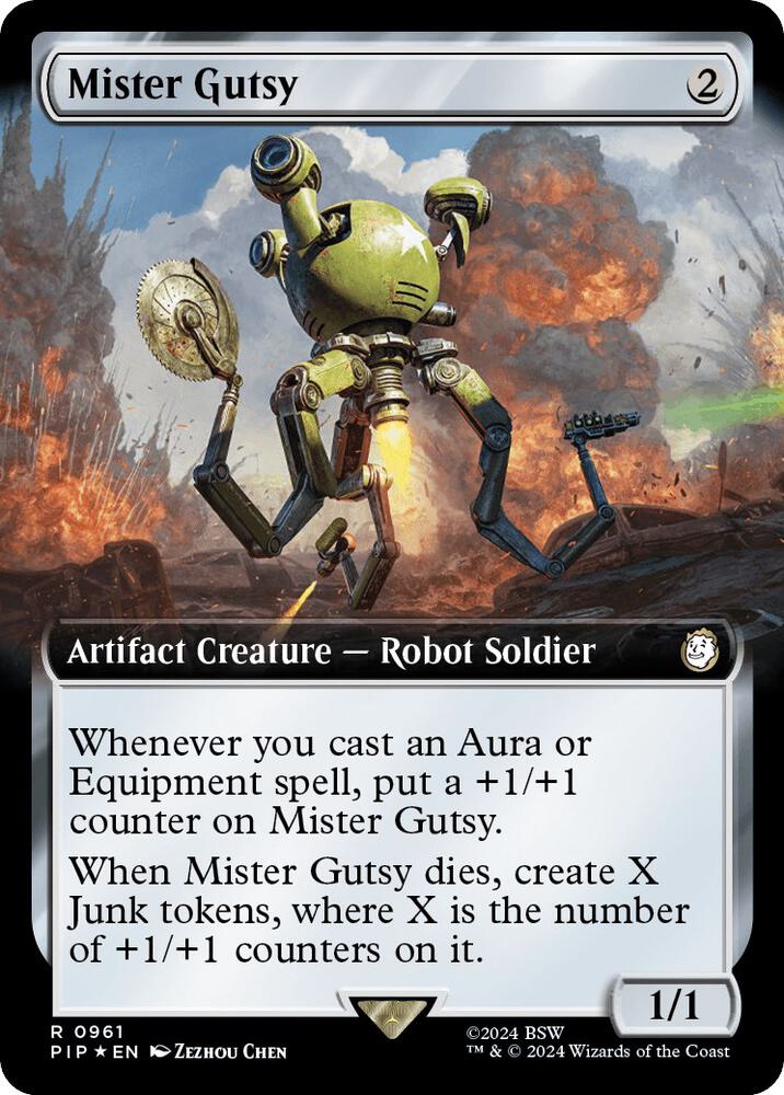Mister Gutsy Extended Art Surge Foil 961 (Universes Beyond: Fallout)  - Extended Art Surge Foil | Good Games Morley