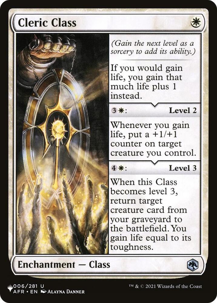 Cleric Class AFR-6/5075 (The List Reprints)  | Good Games Morley