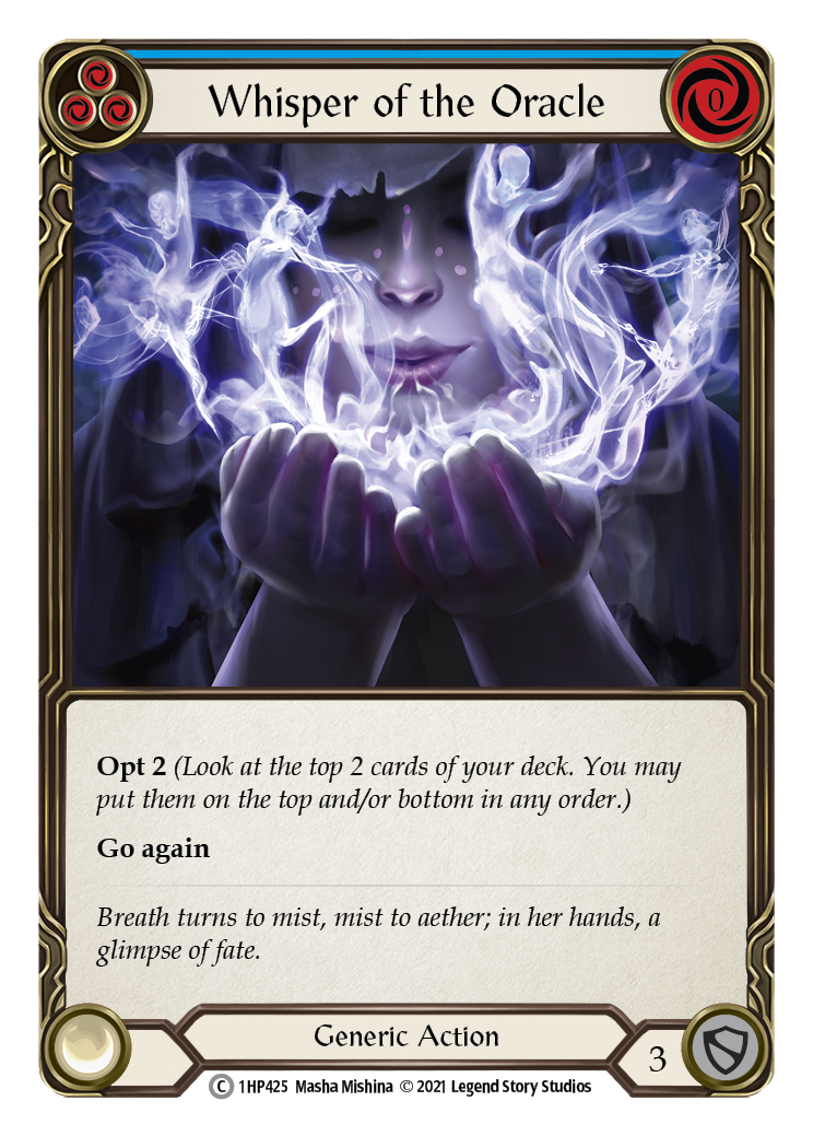 Whisper of the Oracle (Blue) [1HP425] (History Pack 1) | Good Games Morley