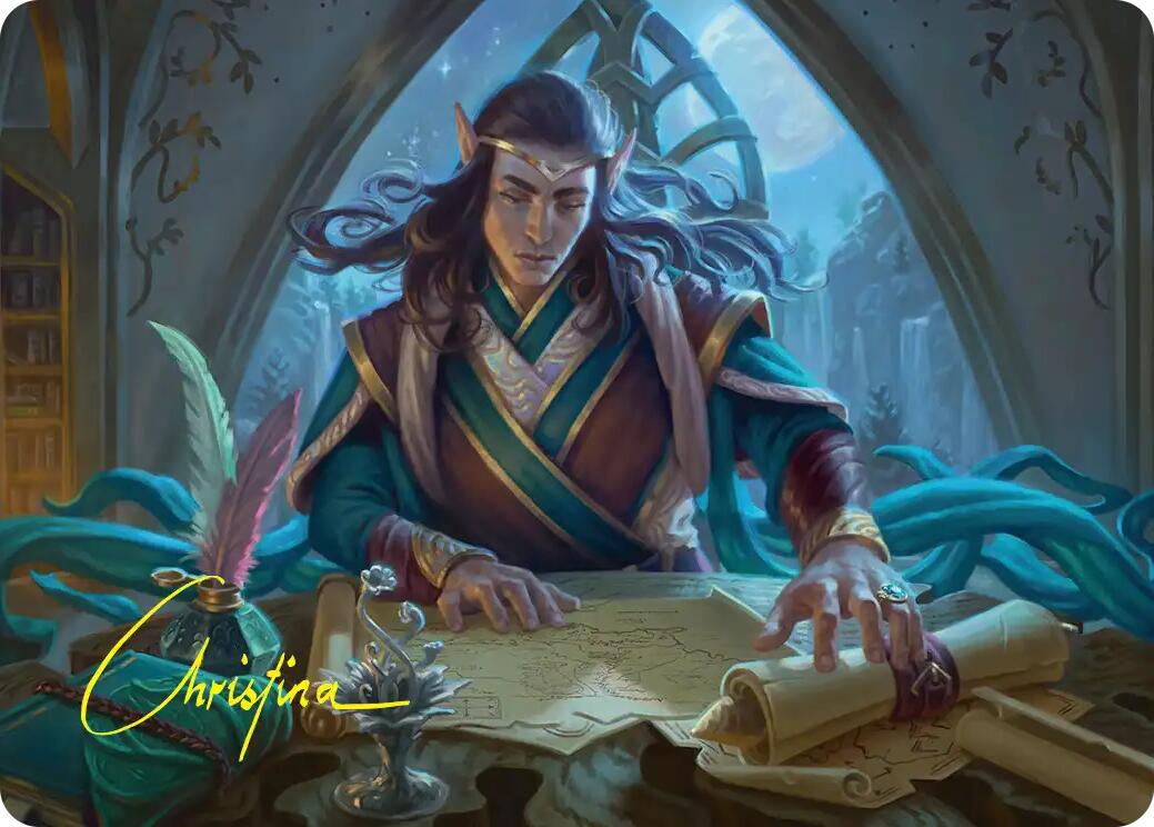 Elrond, Moon-Reader Art Card (Gold-Stamped Signature) [The Hobbit Art Series] | Good Games Morley