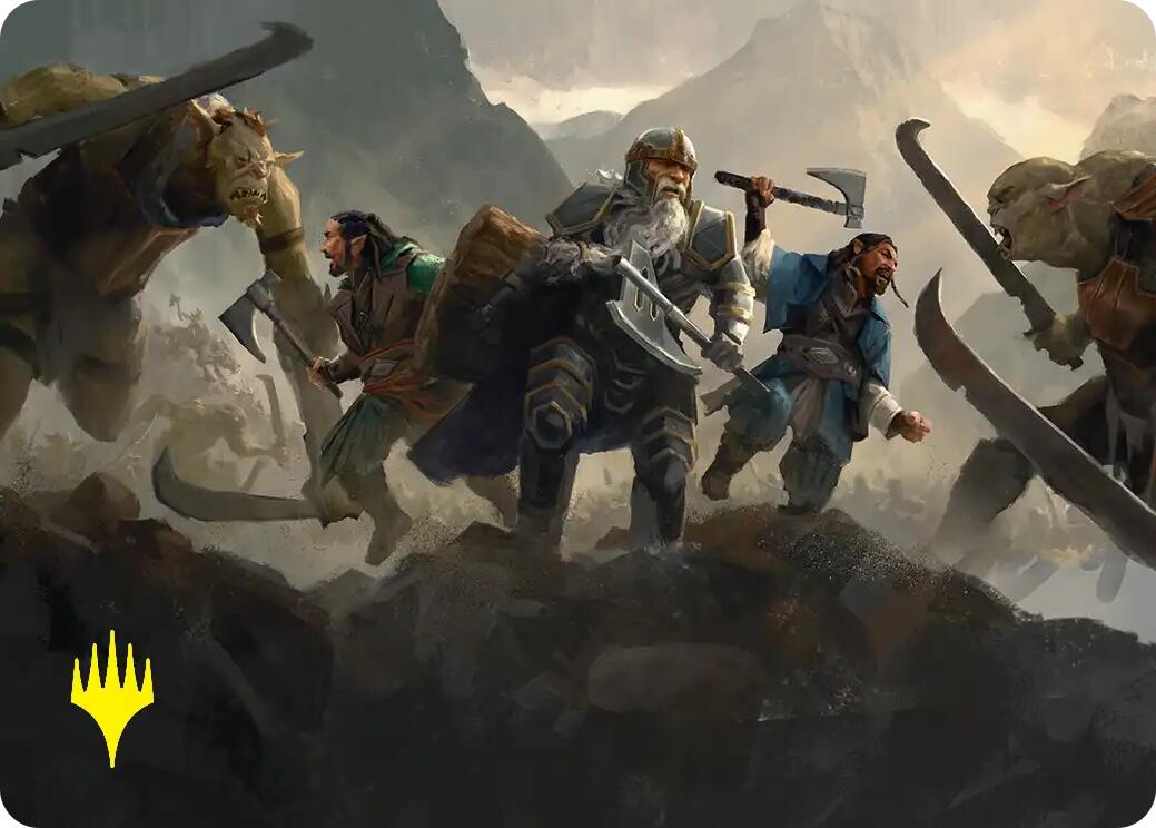 Struggle of Howling Steel Art Card (Gold-Stamped) [The Hobbit Art Series] | Good Games Morley