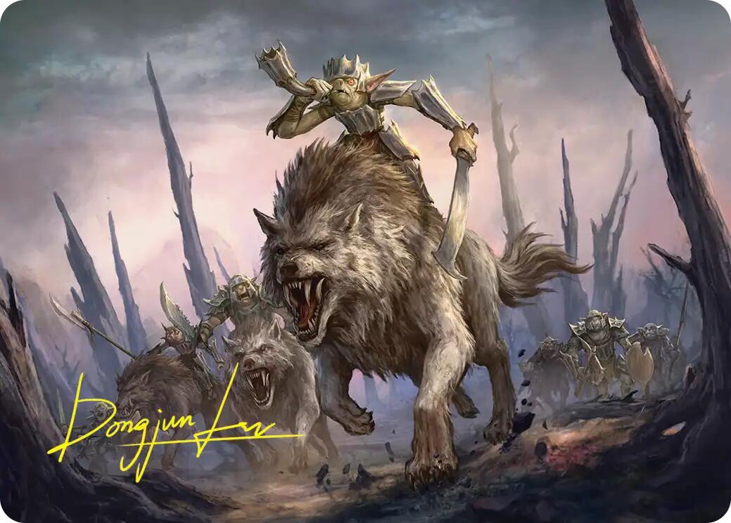 Signal the Onslaught Art Card (Gold-Stamped Signature) [The Hobbit Art Series] | Good Games Morley
