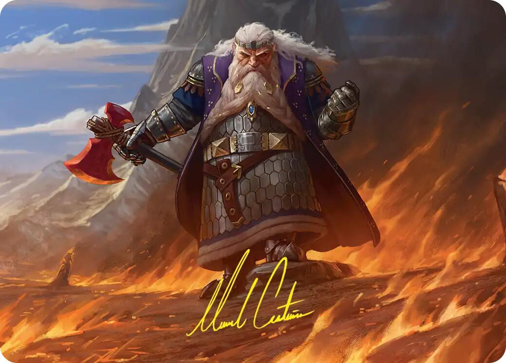 Dain of the Ancient Halls Art Card (Gold-Stamped Signature) [The Hobbit Art Series] | Good Games Morley