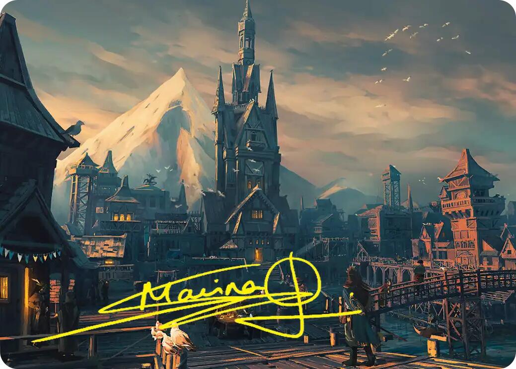 Lake-town Art Card (Gold-Stamped Signature) [The Hobbit Art Series] | Good Games Morley