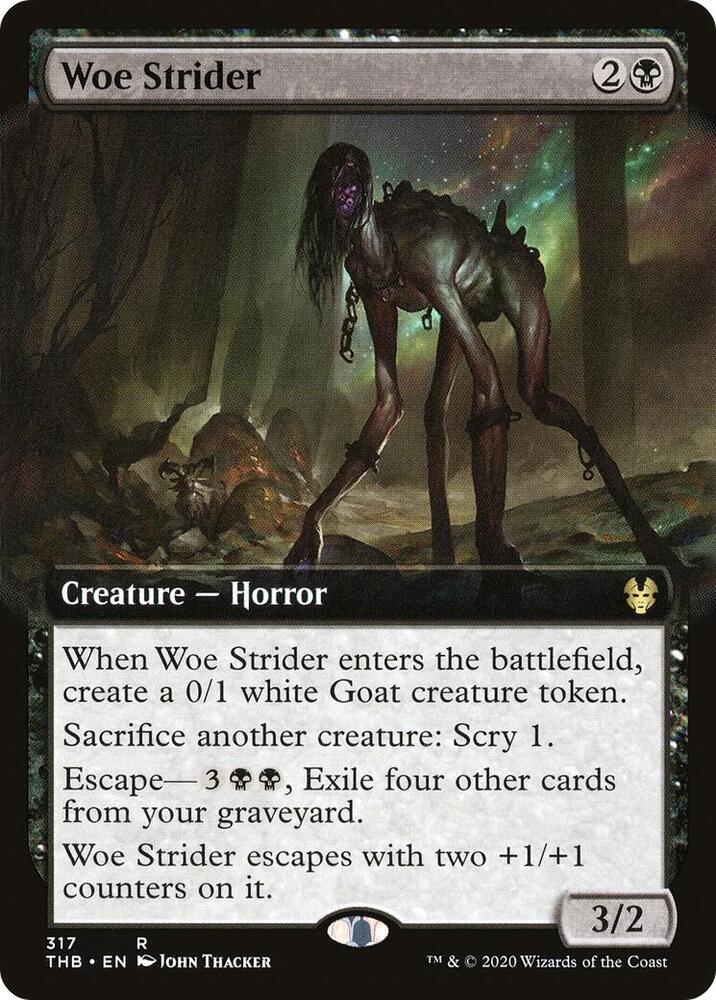 Woe Strider 317 (Theros Beyond Death)  - Extended Art Foil | Good Games Morley