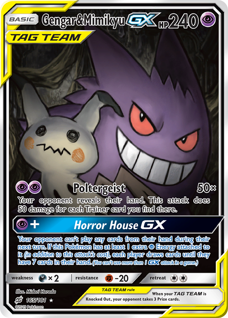 Gengar & Mimikyu GX (165/181) [Sun & Moon: Team Up] | Good Games Morley