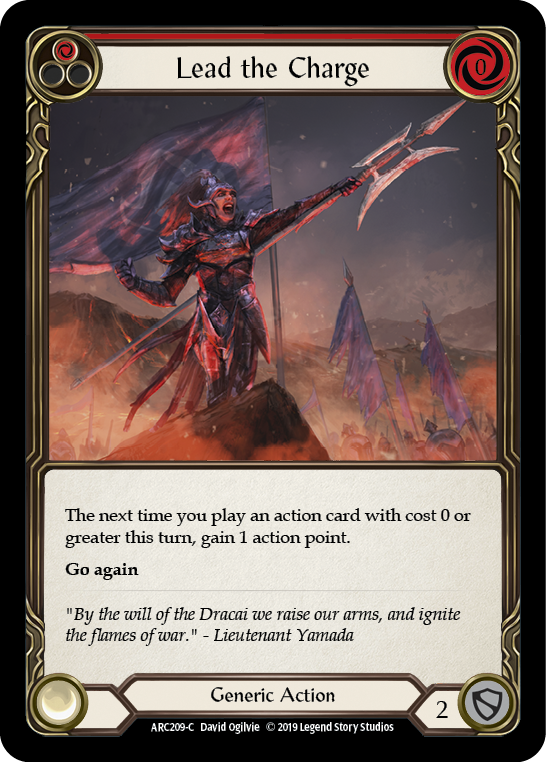 Lead the Charge (Red) [ARC209-C] (Arcane Rising)  1st Edition Normal | Good Games Morley