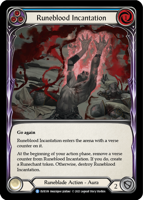 Runeblood Incantation (Blue) [EVR109] (Everfest)  1st Edition Rainbow Foil | Good Games Morley
