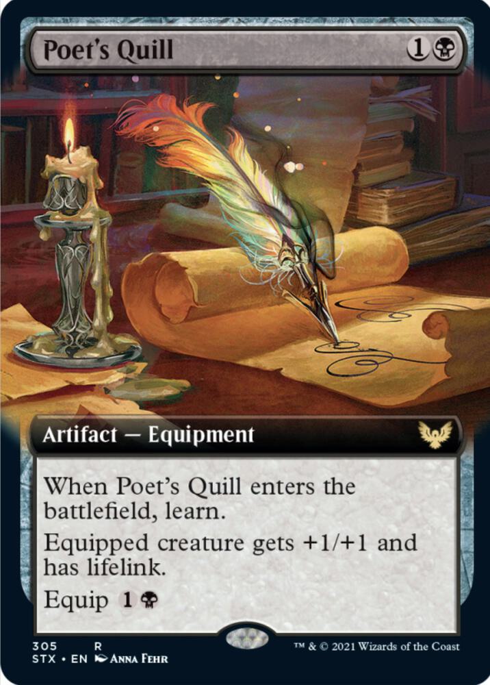 Poets Quill Extended Art 305 (Strixhaven: School of Mages)  | Good Games Morley