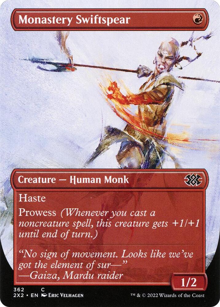 Monastery Swiftspear Borderless 362/331 (Double Masters 2022)  - Foil | Good Games Morley