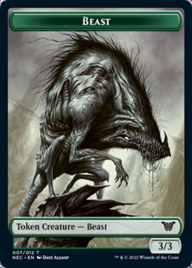 Beast // Treasure Double-Sided Token [Kamigawa: Neon Dynasty Commander Tokens] | Good Games Morley