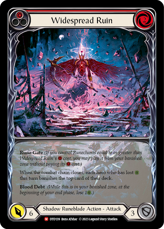 Widespread Ruin (Extended Art) [DTD139] (Dusk Till Dawn)  Rainbow Foil | Good Games Morley