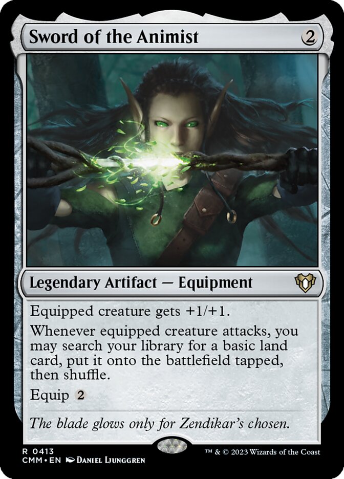 Sword of the Animist 413 (Commander Masters)  - Foil | Good Games Morley