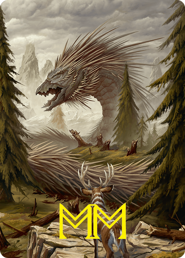 Quilled Greatwurm Art Card (44/54) (Gold-Stamped Signature) [Foundations Art Series] | Good Games Morley
